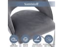 Flieks Esszimmerstuhl Freischwinger 6er Set Samtstoff Grau Silber Bild 5