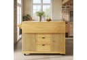 Flieks Küchenwagen Beige Holzoptik mit klappbaren Arbeitsplatten Bild 1