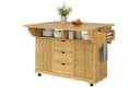 Flieks Küchenwagen Beige Holzoptik mit klappbaren Arbeitsplatten Bild 5