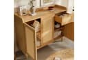 Flieks Sideboard Rattan-Geflecht Eicheholzoptik Beige 3 Türen 1 Schublade Bild 4