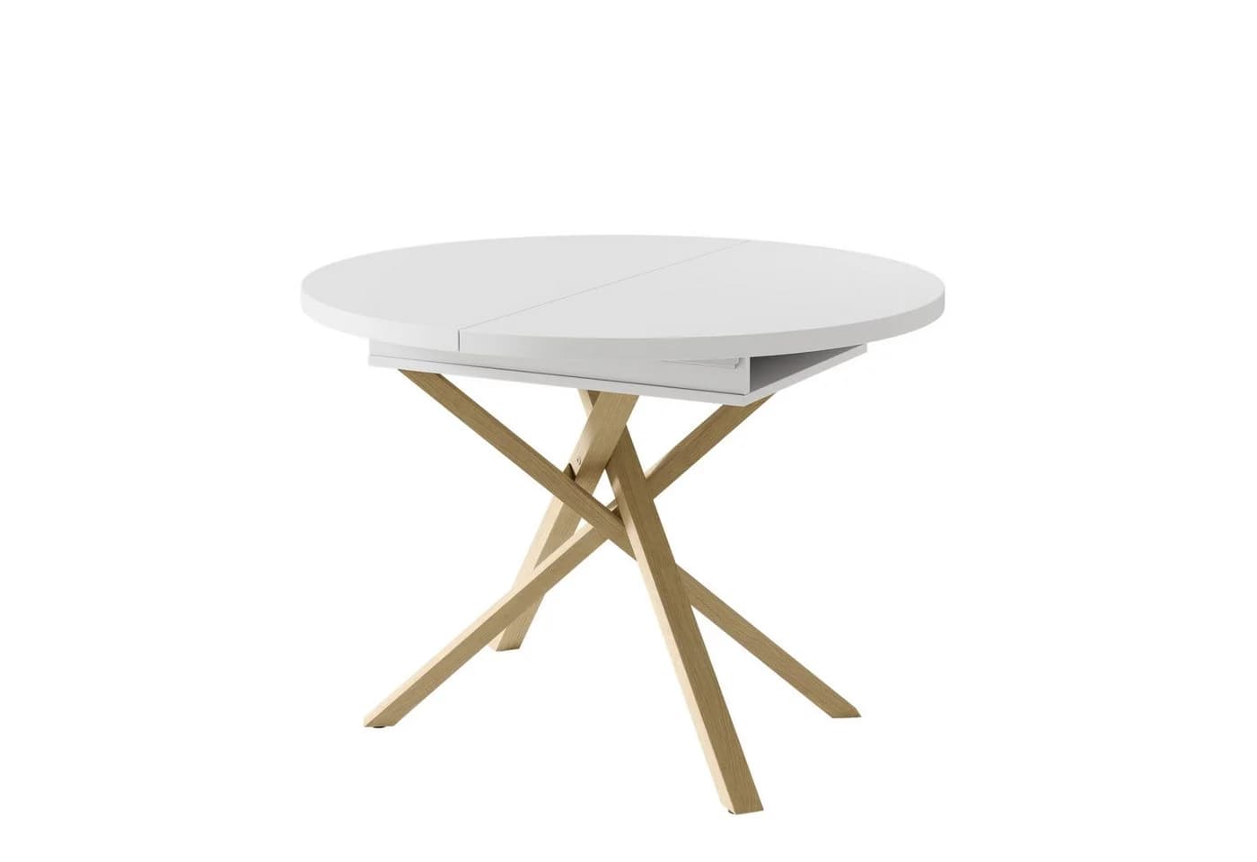 Flieks Ausziehbarer Küchentisch Weiß Modern - Bild 5