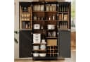 Flieks Hochschrank mit Weinregal & Scheunentor-Türen Schwarz Bild 1