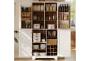 Flieks Hochschrank Weiß mit Scheunentor-Türen & Weinregal Bild 1