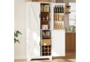 Flieks Hochschrank Weiß mit Scheunentor-Türen & Weinregal Bild 2