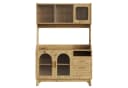Flieks Küchenbuffet Hochschrank Weiß mit Arbeitsplatte und Steckdosen Bild 4