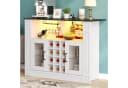 Flieks Weinschrank Highboard Weiß mit LED-Beleuchtung Bild 2