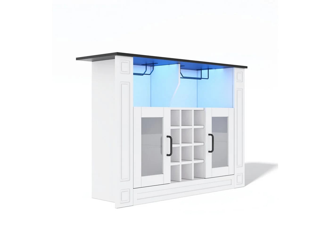 Flieks Weinschrank Highboard Weiß mit LED-Beleuchtung - Bild 5
