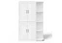 Flieks Hochschrank Eckschrank Weiß 4 Türen Bild 5
