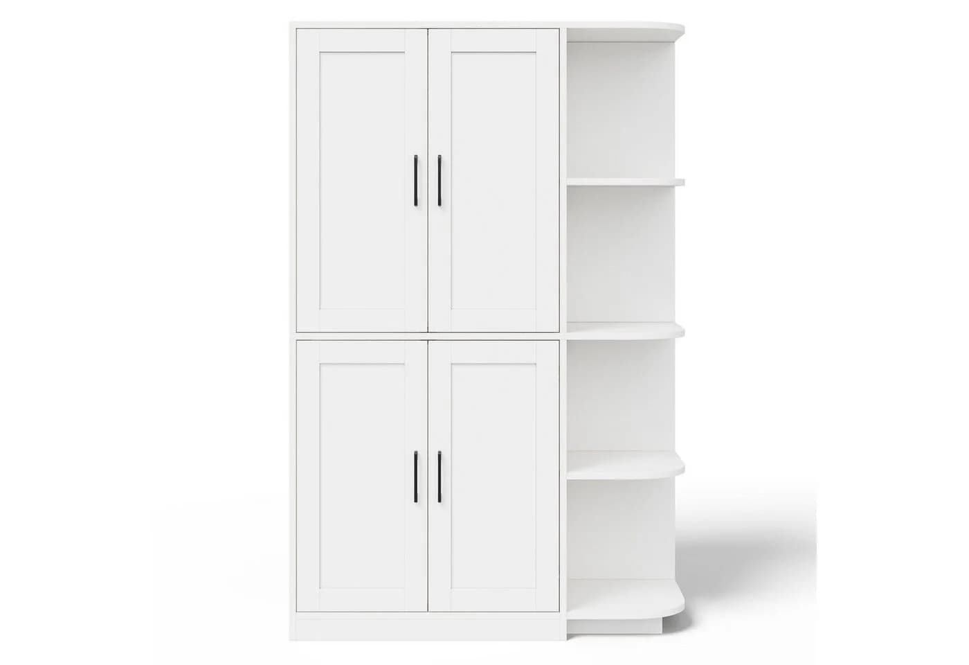 Flieks Hochschrank Eckschrank Weiß 4 Türen - Bild 5