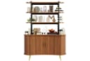Flieks Sideboard Küchenbuffet mit Schiebetür und Regal Braun Bild 4
