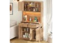 Flieks Küchenbuffet Hochschrank mit LED-Beleuchtung und Steckdosen Bild 3