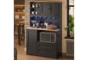 Flieks Küchenbuffet Hochschrank mit LED-Beleuchtung und Steckdosen Bild 3
