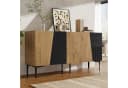 Flieks Sideboard 4 Türen 3 Schubladen Holzoptik Schwarz Bild 2