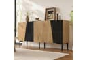 Flieks Sideboard 4 Türen 3 Schubladen Holzoptik Schwarz Bild 5