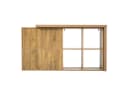 Flieks L-förmiger Schreibtisch 360° drehbar mit Schubladen beige Bild 4