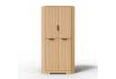 Flieks Eckschrank 4-türig Beige MDF Metall Bild 5