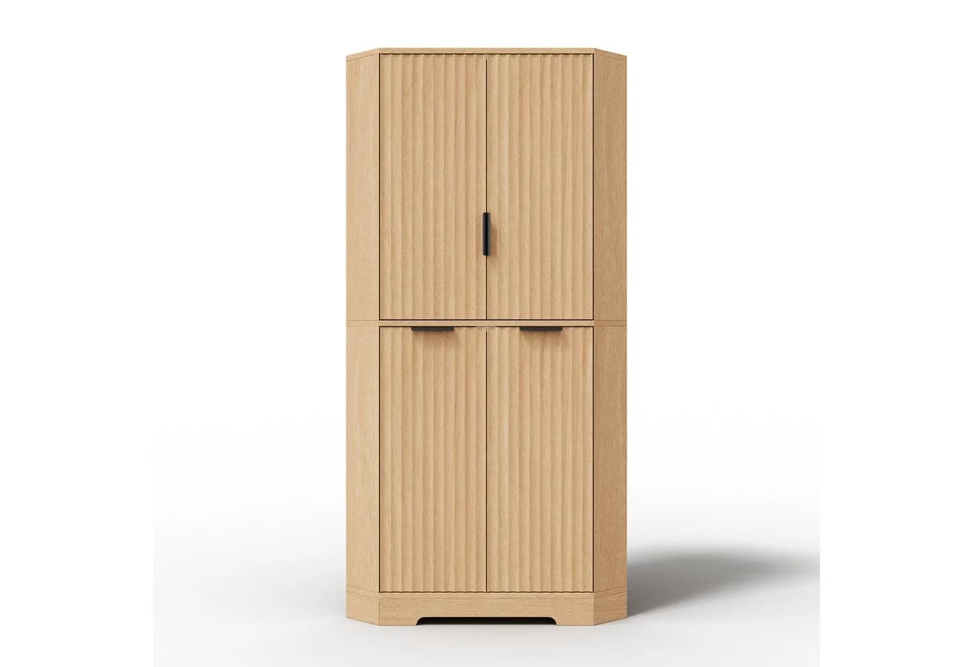 Flieks Eckschrank 4-türig Beige MDF Metall - Bild 5