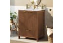 Flieks Waschtischunterschrank mit Waschbecken Soft-Close Walnussholz Bild 1