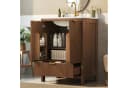 Flieks Waschtischunterschrank mit Waschbecken Soft-Close Walnussholz Bild 2