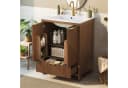 Flieks Waschtischunterschrank mit Waschbecken Soft-Close Walnussholz Bild 4