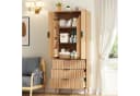 Flieks Hochschrank Vorratsschrank mit Schubladen und Massivholzbeinen Natur Bild 1
