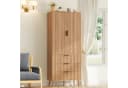 Flieks Hochschrank Vorratsschrank mit Schubladen und Massivholzbeinen Natur Bild 2