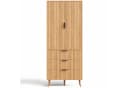 Flieks Hochschrank Vorratsschrank mit Schubladen und Massivholzbeinen Natur Bild 5