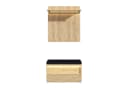 Flieks Garderoben-Set Holzoptik mit LED-Beleuchtung und Sitzbank Bild 4