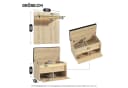 Flieks Garderoben-Set Holzoptik mit LED-Beleuchtung und Sitzbank Bild 5