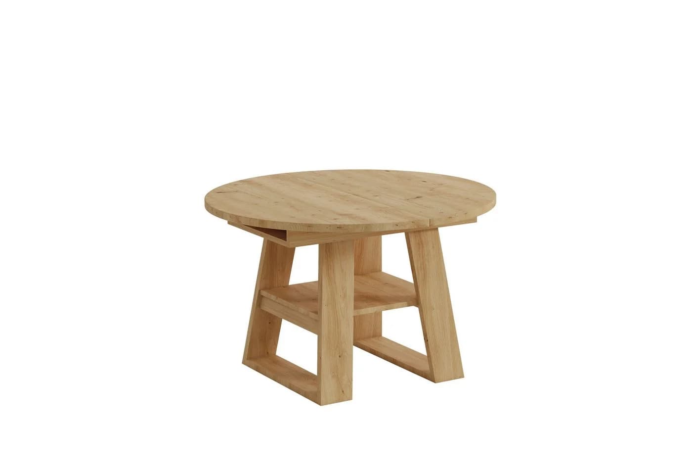 Flieks Ausziehbarer Küchentisch Rund/Oval Holzoptik Natur - Bild 5