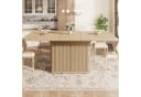 Flieks Ausziehbarer Küchentisch mit Stauraum Holzoptik Beige Bild 2