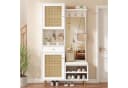 Flieks Garderobenschrank Weiß mit Spiegel, Haken & Schuhregal Bild 2
