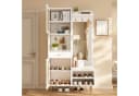 Flieks Garderobenschrank Weiß mit Spiegel, Haken & Schuhregal Bild 3