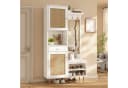 Flieks Garderobenschrank Weiß mit Spiegel, Haken & Schuhregal Bild 4