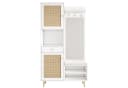 Flieks Garderobenschrank Weiß mit Spiegel, Haken & Schuhregal Bild 5