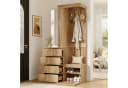 Flieks Garderoben-Set mit Spiegel, 4 Schubladen & 1 Tür, Beige Holzoptik Bild 1