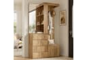 Flieks Garderoben-Set mit Spiegel, 4 Schubladen & 1 Tür, Beige Holzoptik Bild 2