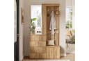 Flieks Garderoben-Set mit Spiegel, 4 Schubladen & 1 Tür, Beige Holzoptik Bild 3