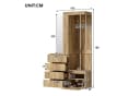 Flieks Garderoben-Set mit Spiegel, 4 Schubladen & 1 Tür, Beige Holzoptik Bild 5