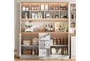 Flieks Küchenbuffet Hochschrank Weiß mit LED & Steckdose Bild 1