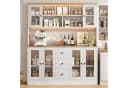 Flieks Küchenbuffet Hochschrank Weiß mit LED & Steckdose Bild 2
