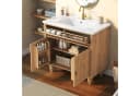 Flieks Waschtischunterschrank mit Waschbecken Retro Massivholzbeine Soft-Close Bild 1