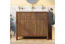 Flieks Waschtischunterschrank mit Waschbecken Walnussholz Bild 1