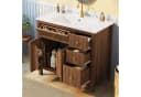 Flieks Waschtischunterschrank mit Waschbecken Walnussholz Bild 3