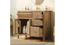 Flieks Waschtischunterschrank mit Waschbecken Eichenfarbe Soft-Close Bild 1