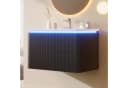Flieks Waschtischunterschrank mit LED & Radar-Sensor, Schwarz, inkl. Waschbecken Bild 1