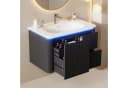 Flieks Waschtischunterschrank mit LED & Radar-Sensor, Schwarz, inkl. Waschbecken Bild 3