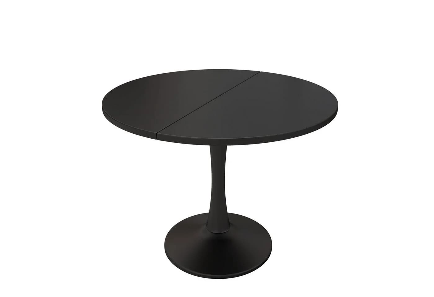Flieks Esstisch Ausziehbar 100-140cm Weiß/Schwarz - Bild 3