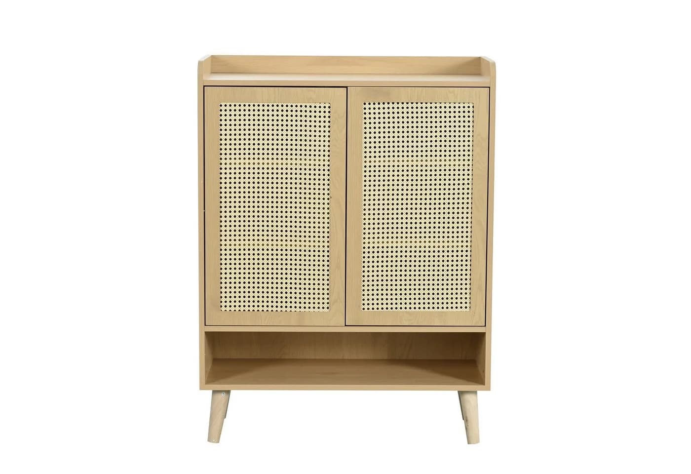 Flieks Schuhschrank mit Rattan-Türen und Massivholzbeinen - Bild 5