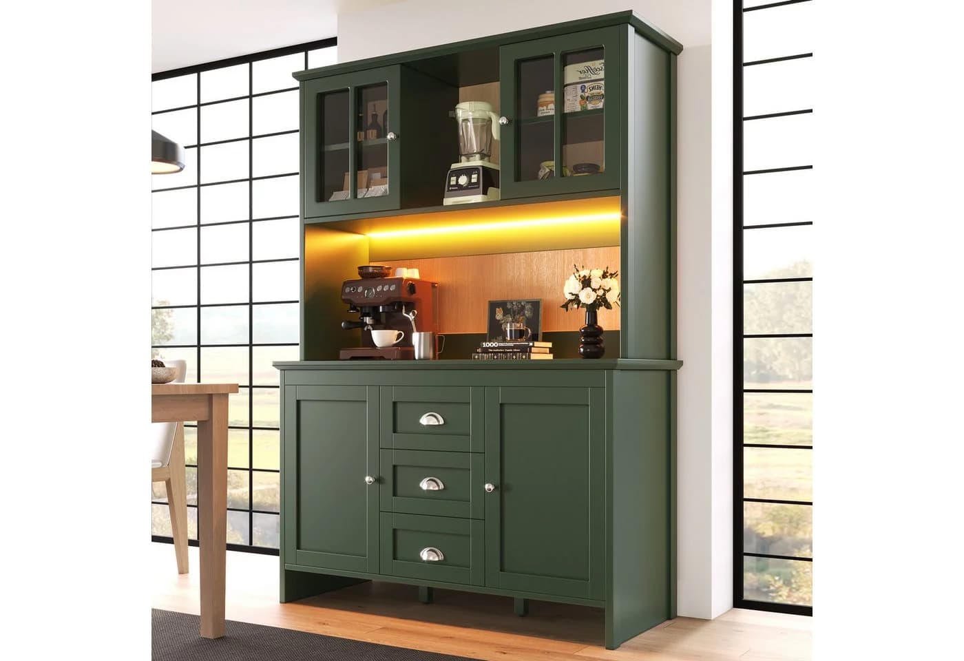 Flieks Küchenbuffet Retro-Stil mit LED-Beleuchtung - Bild 4